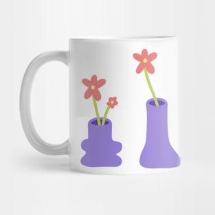 Minimal Flowers in Funky Vases Mug